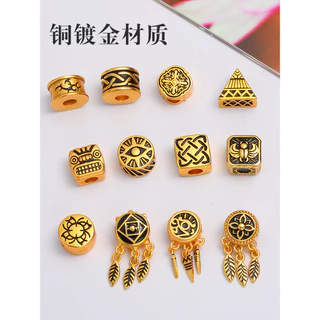 Miếng Đệm Hạt Bảo Quản Màu Nhỏ Giọt Dầu Đen Vàng Series Niềm Tin Sức Mạnh Dream Catcher Thùng Hạt Vòng Tay Phụ Kiện