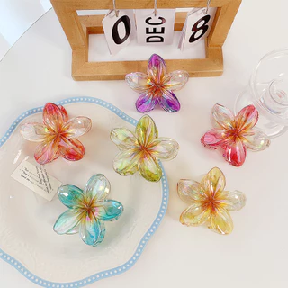 Kẹp Hoa Tóc Hawaii Plumeria Hoa Đi Biển Barrettes Phụ Kiện Nhiều Màu Sắc