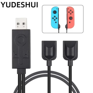 YUDESHUI Bộ sạc bàn di động USB, Cáp sạc 2 trong 1 di động đa năng, Phụ kiện trò chơi Giá đỡ sạc bảng điều khiển thời trang cho Switch Joycon