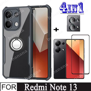 Ốp Lưng Chống Sốc Redmi Note 13 Cho Redmi Note 13 Pro Note 12 4G 5G 13C 12C 10C 4 Trong 1 Kính Cường Lực Phim Và Ống Kính