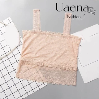 Uaenau Quấn Ren Ngực, Áo Ngực Nữ Màu Trơn Gợi Cảm, Áo Bralette Đệm Xe Tăng Thoải Mái Áo Nữ