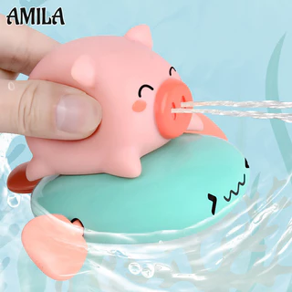 Amila Đồ chơi tắm cho bé chơi trong nước Đồ chơi bơi cho bé Piggy Bé trai, bé gái, lợn dễ thương và cá bay