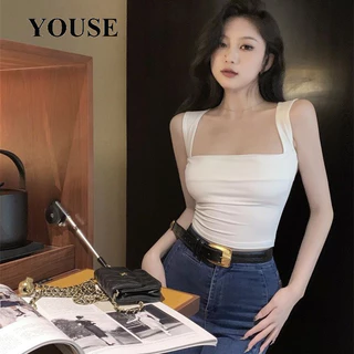 YOUSE Áo Sơ Mi áo sơ mi nữ áo kiểu hàn quốc Phong cách rực rỡ Định hình xu hướng trendy WCS2430FUV 13Z240329