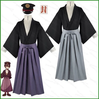 Nhà Vệ Sinh Ràng Buộc Hanako-kun Yugi Tsukasa Cosplay Kimono Trang Phục Áo Khoác Mũ Người cos Đồng Phục Bộ Trang Phục Tiệc Hallween