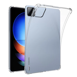 Ốp Lưng Máy Tính Bảng Cho Xiaomi Pad 6S Pro 12.4 2024 Vỏ Bảo Vệ Có Túi Khí Bốn Góc Chống Rơi Trong Suốt TPU Mềm Cho Miếng Lót 5 Por 12.4