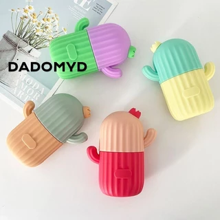 DADOMYD mát xa con lăn LUOYAO Ice Cube, Khuôn làm đá viên mặt có thể tái sử dụng hình xương rồng, Túi đeo mắt De-Puff dễ thương Massage Khuôn làm đá silicon Khay mặt