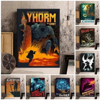 Dark Souls Game Poster Phim Retro Hot YHORM THE GIANT Canvas In Hình Nghệ Thuật Cho Gia Đình Phòng Khách Trang Trí Tường Unframed CDFW