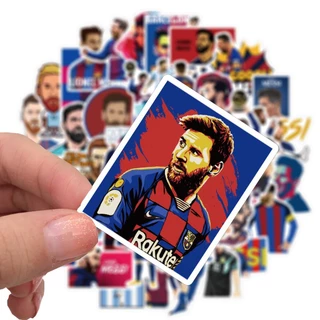 Bộ Sticker - 50 Nhãn Dán Hình Cầu Thủ Bóng Đá Messi