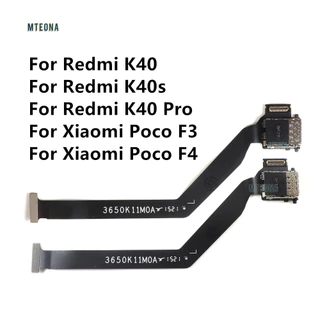 Khe Cắm Thẻ SIM Khay Đầu Đọc Ổ Cắm Màn Hình LCD Kết Nối Cáp Mềm Cho Xiaomi Redmi K40 Pro Phiên Bản Trò Chơi K40S Mi Poco F3 F4