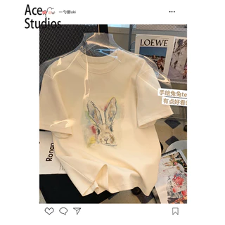 Ace Studios áo phông áo thun nữ croptop baby tee xu hướng Đơn giản Thời trang Xu hướng WTX24200YU 5Z240202