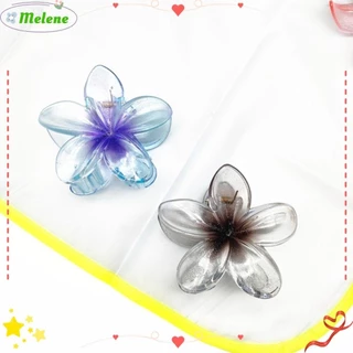 Kẹp Tóc MELENE, Nhựa Plumeria Hình Hoa Vuốt Tóc, Nhiều Màu Sắc Bohemian Tạo Kiểu Cá Mập Kẹp Tóc Nữ