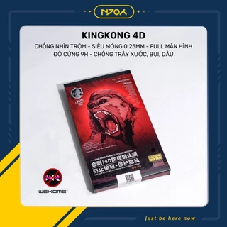 Kính Cường Lực Kingkong 4d Chống Nhìn Trộm Cho iPhone 15 14 13 12 11 Pro Max Xs Max Xs Full Màn Hình Chính Hãng Njoyshop