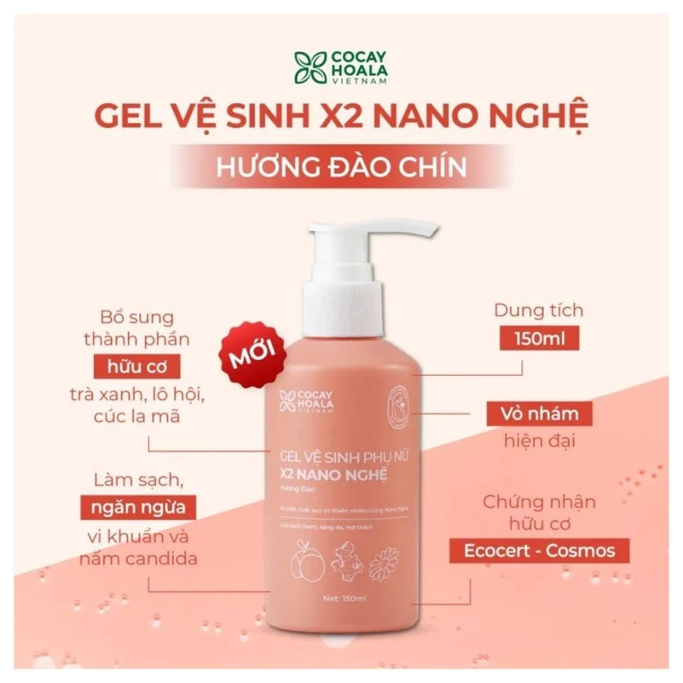 Combo Dung dịch vspn X2 Nano nghệ-đào hữu cơ Shopbethienkim