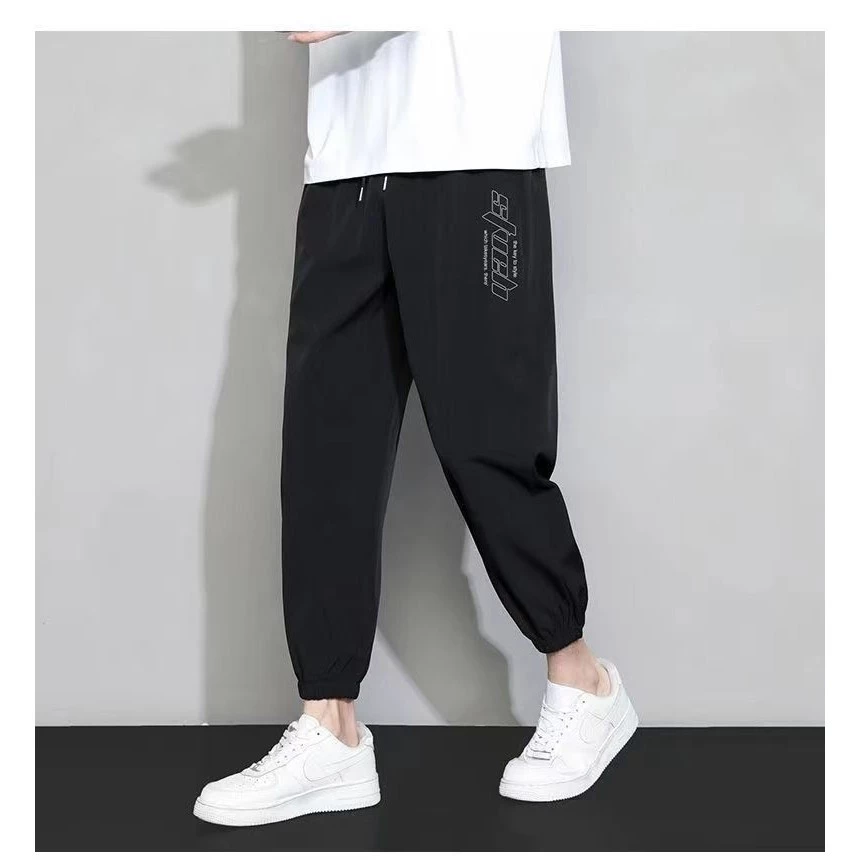 [M-8xl] Quần legging dáng rộng bằng lụa băng cỡ lớn nhanh khô quần Harlan đa năng dành cho nam