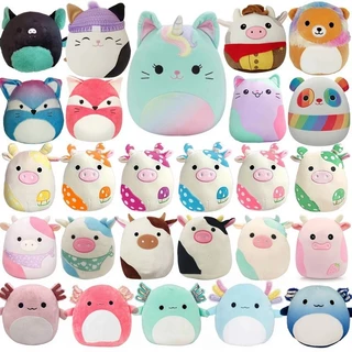 Jfmm 20cm Dễ Thương Squishmallow Axolotl Bò Đồ Chơi Nhồi Bông Ins Kỳ Lân Mèo Plushie Búp Bê Squishmallows Sang Trọng Đồ Chơi Quà Tặng