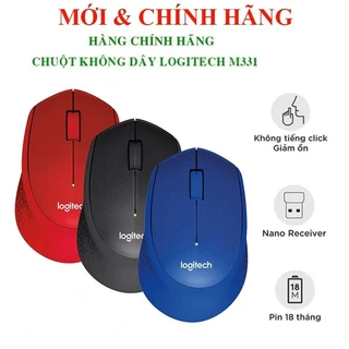 Chuột không dây Logitech M331 Silent Yên Tĩnh M330