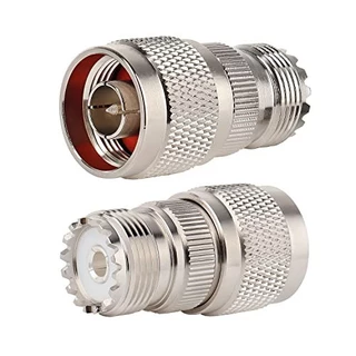 2 CÁI RF N Male sang UHF Female Adapter N Connector sang PL-259 SO-239 Đầu nối cáp đồng trục RF Coax (KHÔNG dành cho TV)