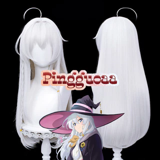 Anime Lang Thang Phù Thủy: Hành Trình Của Elaina Elaina Elaina Cosplay Tóc Giả Dài 70cm Bạc Trắng Chịu Nhiệt Halloween Tóc Giả