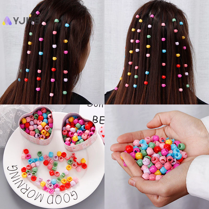 [Yjh8] Kẹp Tóc Hạt Đáng Yêu Cho Bé Gái Màu Kẹo Nhựa Mini Kẹp Tóc Barrette Mới