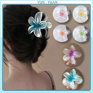 [Yunyuan] Mờ Plumeria Nữ Gradient Tóc Kỳ Nghỉ Mùa Hè Kẹp Cá Mập Phụ Kiện Tóc Hàng Có Sẵn Bán Buôn