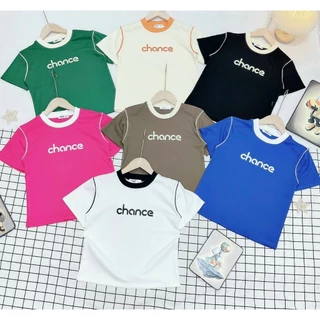 Áo Baby Tee Borip CHANCE Quảng Châu L1 Co Dãn 4 Chiều - Dư Tú Lệ Shop