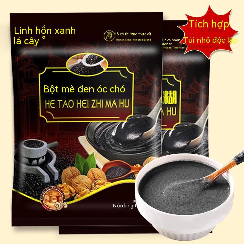 Gói Bột Mè Đen Óc Chó Đóng gói nhỏ dinh dưỡng hỗ trợ giảm cân thức uống cho Bữa sáng Walnut bột mè đen