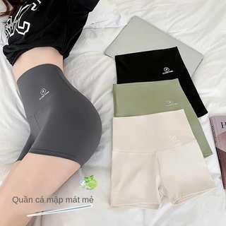 Quần Yoga Nữ Mùa Hè Mỏng Quần Short Bụng Ký Hợp Đồng Culottes Chống Trầy Xước Có Thể Đeo Bên Ngoài Quần Legging An Toàn Kích Thước Lớn