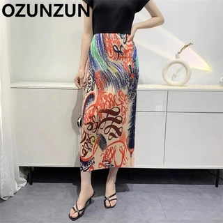 Ozunzun In Thời Trang Gấp Giải Trí Váy Nửa Chiều Dài Đa Năng 9005