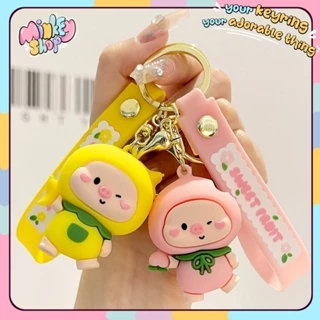 Móc Khoá Heo Fruit Cute FREE SHIP Móc Chìa Khoá Treo Balo Dễ thương Phụ Kiện Treo Túi Xách Chìa Khoá Xe -Minkey