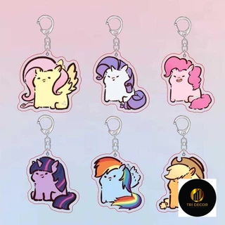 Acrylic Capybara Móc Khóa My Little Pony Series Móc Khóa Sinh Viên Acrylic Móc Khóa Trang Trí Hình Ngựa Túi Mặt