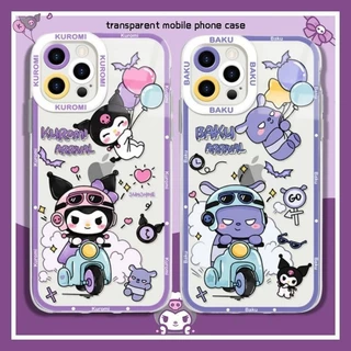 Vỏ Cặp Đôi Melodi Barkus Kuromi Cho Redmi 12 13C 12C Note 13 12 11 10 Pro Plus 12S 11S 10S Dễ Thương Sanrio Mềm Trong Suốt Hoạt Hình TPU Silicon Vỏ Điện Thoại