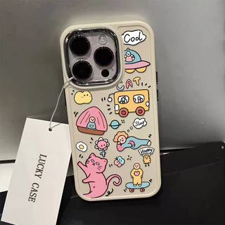 Ốp Điện Thoại Họa Tiết Chú Chó Graffiti Tương Thích Cho IPhone 15 14 13 12 11 Pro Max X XS XR XS Max 7 / 8 Plus SE2020 Vỏ Chống Rơi Dày