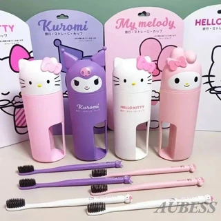 SANRIO Bàn Chải Đánh Răng Lông Mềm Hình Kuromi My Melody Hello Kitty Dễ Thương