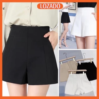 Quần short nữ thời trang LOZADO quần sooc nữ dáng xòe chất tuyết mưa hàng đẹp Q323