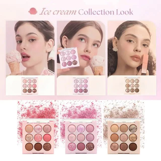 Kem Phấn Mắt Bảng Lấp Lánh Hoa Hồng Aegyosal Blush Yến Mạch Trà Sữa Tím Phấn Mắt Màu Mát Tông Màu Hàn Quốc Trang Điểm Nữ Mỹ Phẩm