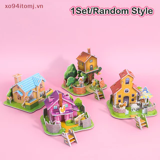 Xo94itomj 1 Bộ Thẻ Xếp Hình Ba Chiều DIY 3D Handmade Mô Hình Nhà Trẻ Em Lắp Ráp Đồ Chơi Giáo Dục cl