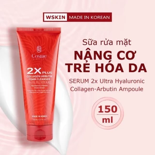 Sữa rửa mặt COSME 2X Plus Collagen Arbutin nâng cơ trẻ hóa da 150ml cao cấp