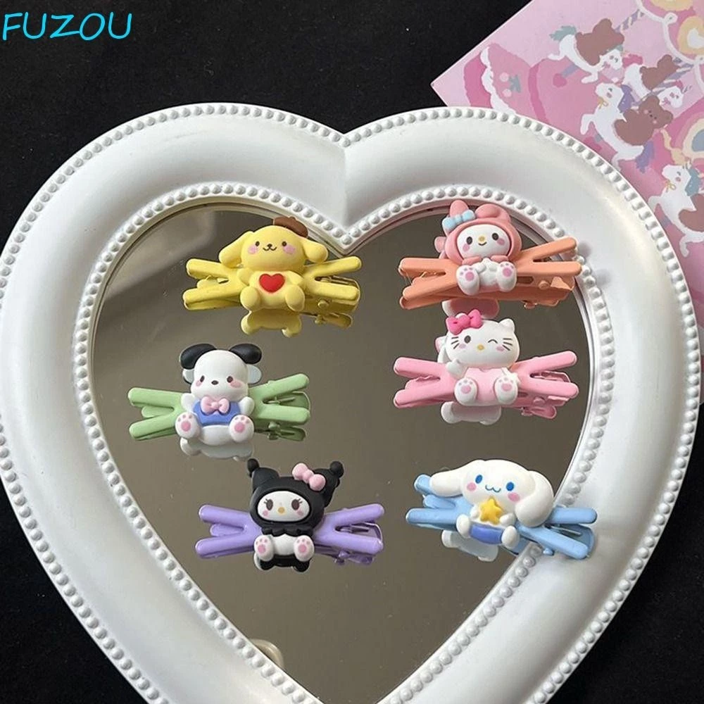 Fujizou Hoạt Hình Kẹp Tóc Mũ Ngọt Kawaii Kuromi Cinnamoroll My Melody Quà Tặng Cho Bé Gái Nữ Barrettes