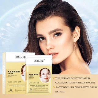 5 Cái / hộp Bio-Collagen Real Deep Mask Dưỡng ẩm Làm săn chắc da Mặt nạ pha lê trong suốt làm sáng da