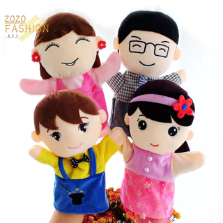 Zozofashion _ Family Hand Puppet Tương tác giữa cha mẹ và con cái Đồ chơi nhập vai Giả vờ chơi kể chuyện Chống đỡ ông bà dễ thương Cha mẹ Con gái