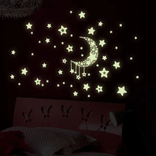 [Lightoverflow] ngôi sao trăng phát sáng trong bóng tối trần phát sáng decal phòng ngủ trẻ em [VN]