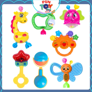 Combo 7 Món Xúc Xắc Hình Thú Cho Bé Phát Triển Giác Quan Pun Toys Store