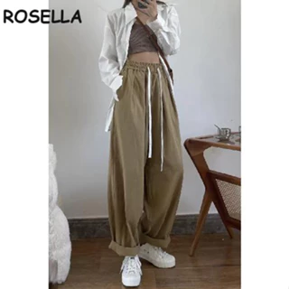 Rosella quần ống rộng Quần Túi Hộp cổ xưa INS trendy Thời trang WFK2430S7P 13Z240328