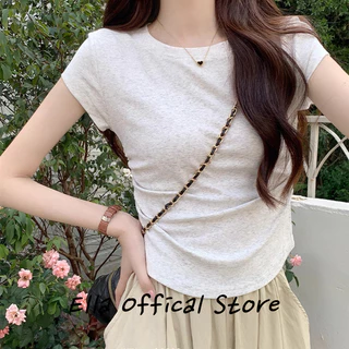 Ella Store áo phông áo thun nữ croptop baby tee Dễ thương xu hướng Casual Popular WTX24401CB 14Z240403