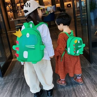 Túi đeo vai cho bé, Ba lô trẻ em bằng Nylon khủng long hoạt hình, Túi đi học mẫu giáo có thể điều chỉnh thông thường Du lịch