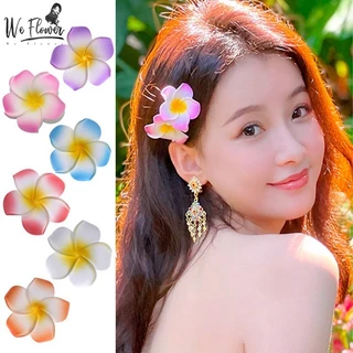 Chúng Tôi Hoa Hawaii Tím Hồng Plumeria Hoa Kẹp Tóc Cho Nữ Cô Gái Đi Biển Hoa Kẹp Tóc Bobby Pin Phụ Kiện Tóc Thời Trang