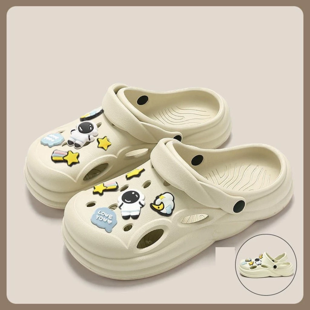 Giày Sục Chạy Bộ Nam Nữ Cao Su Non Êm Chân, Dép Sục Đế Cao 5cm Size 36-41 Bách Hóa GiayDep. Store