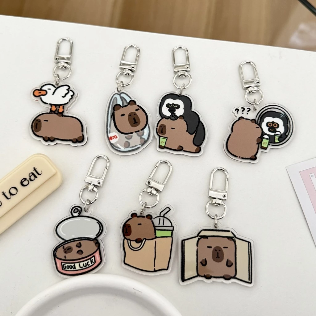 Móc Khoá Acrylic Capybara / Chuột Lang Nước Béo Ú Siêu Cưng