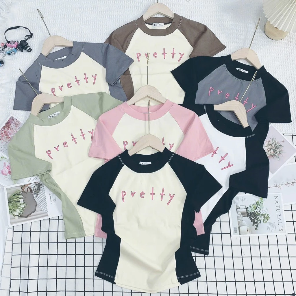 Áo BabyTee Pretty Phối Thân Vải Borip Co Dãn 4 Chiều - Thiên An Shop