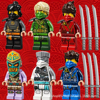 Bộ 6 Khối Xây Dựng Với Nhân Vật Phantom Ninjago Và Kho Báu Đảo Lloyd Jungle Cho Trẻ Em Quà Tặng